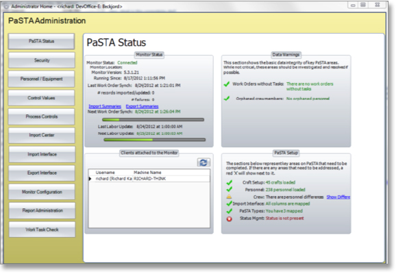 PaSTA - Work Management Software - Administration PaSTA - Work Management Software - Administration